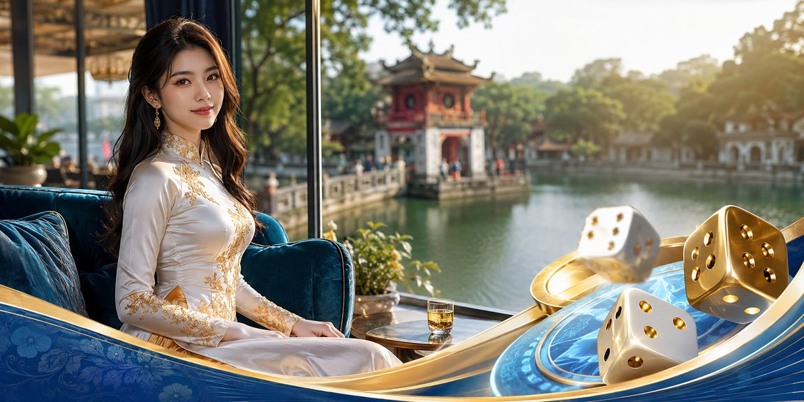 Người chơi tại Hà Nội thưởng thức trò chơi tài xỉu với trang phục áo dài truyền thống